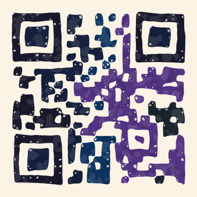 QR code in the blotchy preset