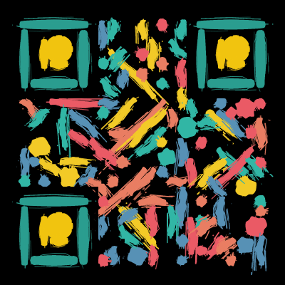 QR code in the brushFiesta preset