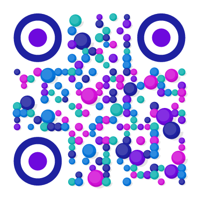 QR code in the bubbles preset
