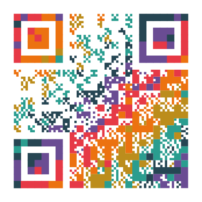 QR code in the ditherRainbow preset