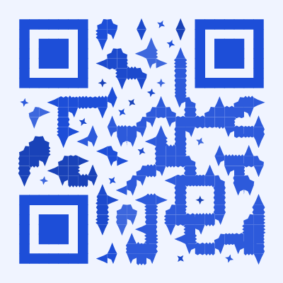 QR code in the icy preset