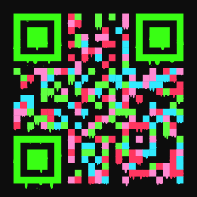 QR code in the neonDrip preset