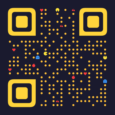 QR code in the pacman preset