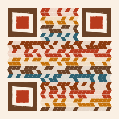 QR code in the retroWave preset